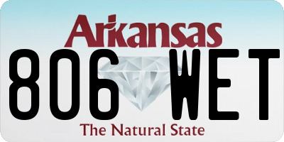 AR license plate 806WET