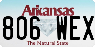AR license plate 806WEX