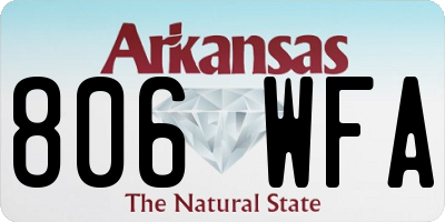 AR license plate 806WFA