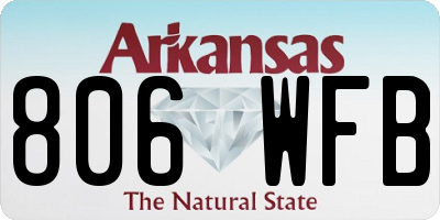 AR license plate 806WFB