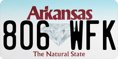 AR license plate 806WFK