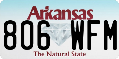 AR license plate 806WFM
