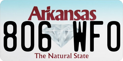 AR license plate 806WFO