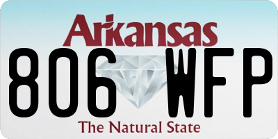 AR license plate 806WFP
