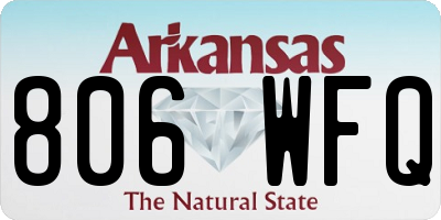 AR license plate 806WFQ