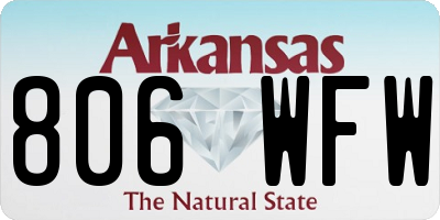 AR license plate 806WFW