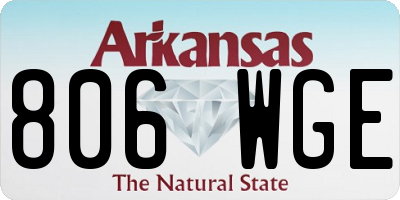 AR license plate 806WGE