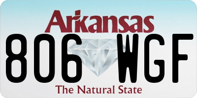 AR license plate 806WGF