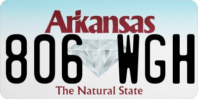 AR license plate 806WGH