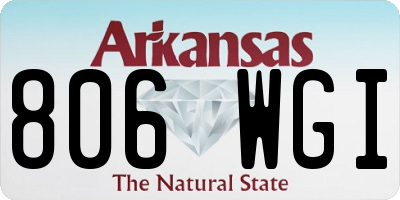 AR license plate 806WGI