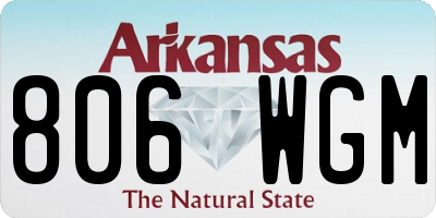 AR license plate 806WGM
