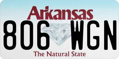 AR license plate 806WGN