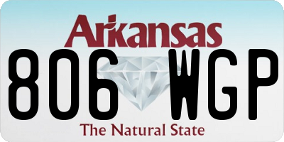 AR license plate 806WGP