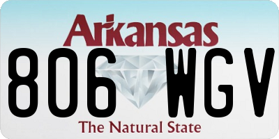 AR license plate 806WGV