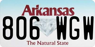 AR license plate 806WGW