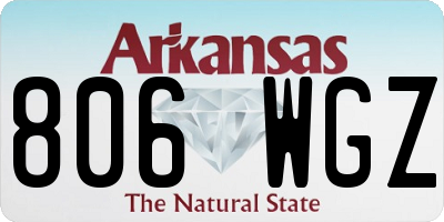AR license plate 806WGZ
