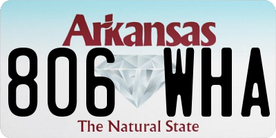 AR license plate 806WHA