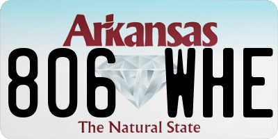AR license plate 806WHE