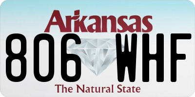 AR license plate 806WHF