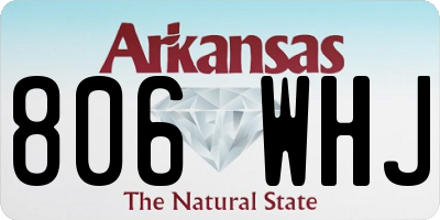 AR license plate 806WHJ