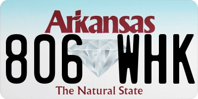 AR license plate 806WHK