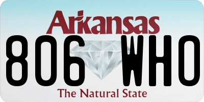 AR license plate 806WHO