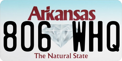 AR license plate 806WHQ