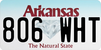 AR license plate 806WHT