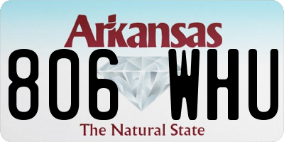 AR license plate 806WHU