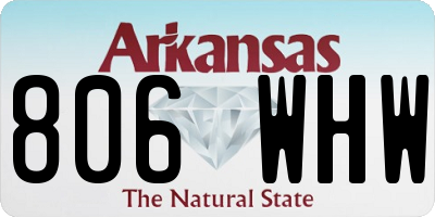 AR license plate 806WHW