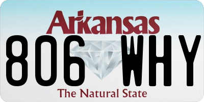 AR license plate 806WHY