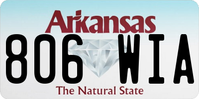 AR license plate 806WIA
