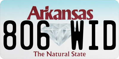AR license plate 806WID