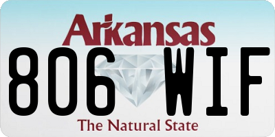 AR license plate 806WIF