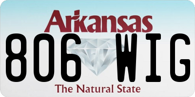 AR license plate 806WIG