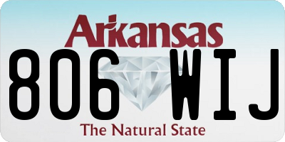 AR license plate 806WIJ