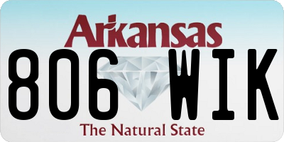 AR license plate 806WIK