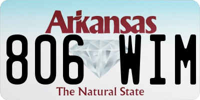 AR license plate 806WIM