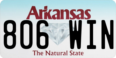 AR license plate 806WIN