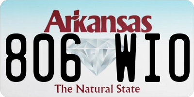 AR license plate 806WIO