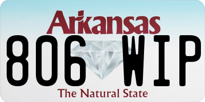 AR license plate 806WIP