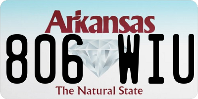 AR license plate 806WIU