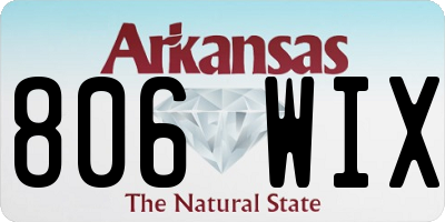 AR license plate 806WIX