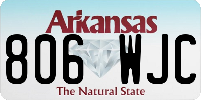 AR license plate 806WJC