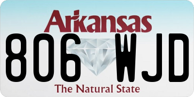AR license plate 806WJD
