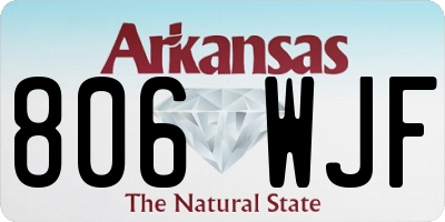 AR license plate 806WJF