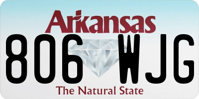 AR license plate 806WJG