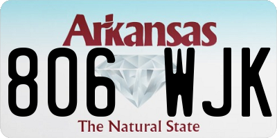 AR license plate 806WJK