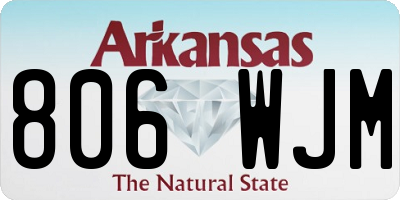 AR license plate 806WJM