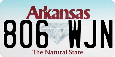 AR license plate 806WJN